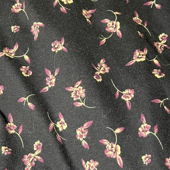 ModCloth Spiffed-Up Sunday Pullover Top Black Floral Back‎ Wrap Bow Tie Size XL - Picture 5 of 6